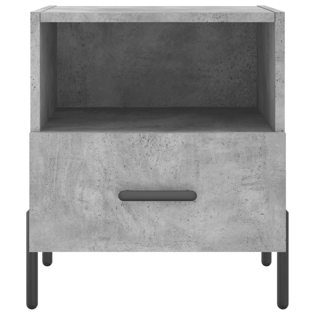 Tables de chevet 2pcs gris béton 40x35x47,5cm bois d’ingénierie - XIOS