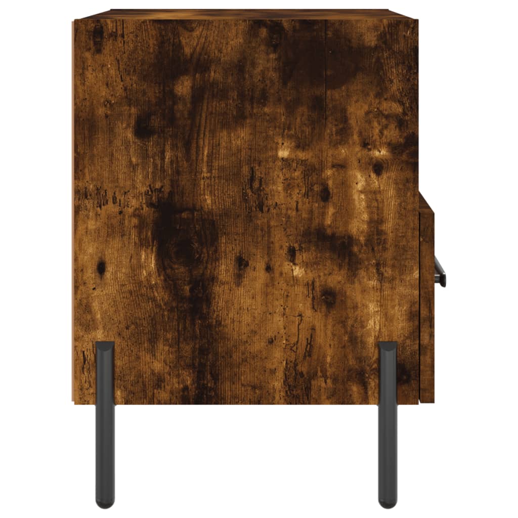 Table de chevet chêne fumé 40x35x47,5 cm bois d’ingénierie - XIOS