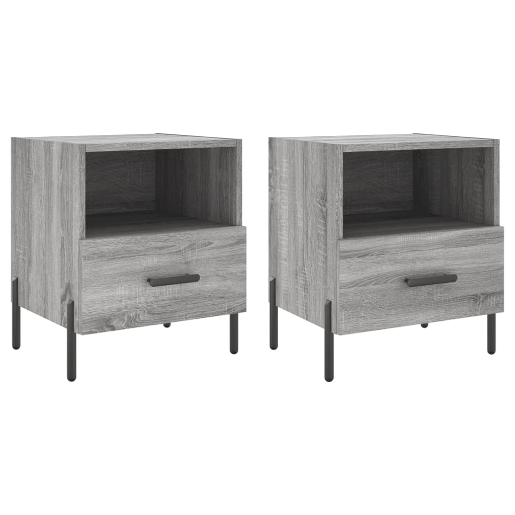 Tables de chevet 2 pcs sonoma gris 40x35x47,5 cm - XIOS