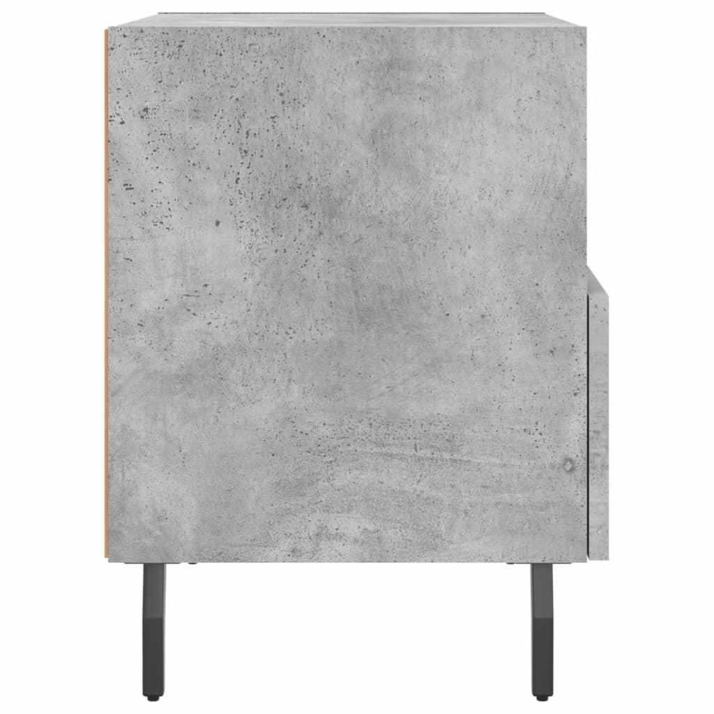 Tables de chevet 2pcs gris béton 40x35x47,5cm bois d’ingénierie - XIOS