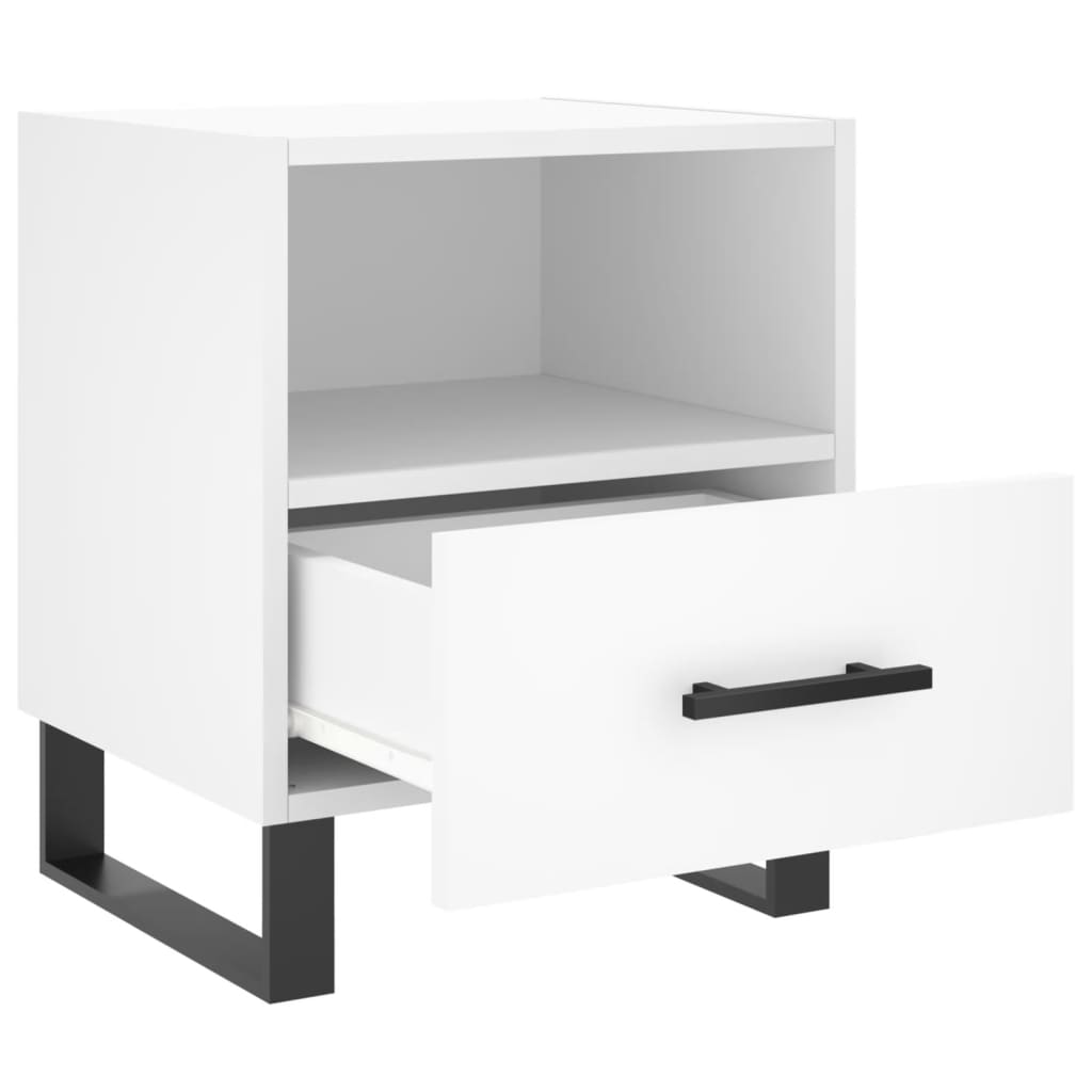 Tables de chevet 2 pcs blanc 40x35x47,5 cm bois d’ingénierie - XIOS