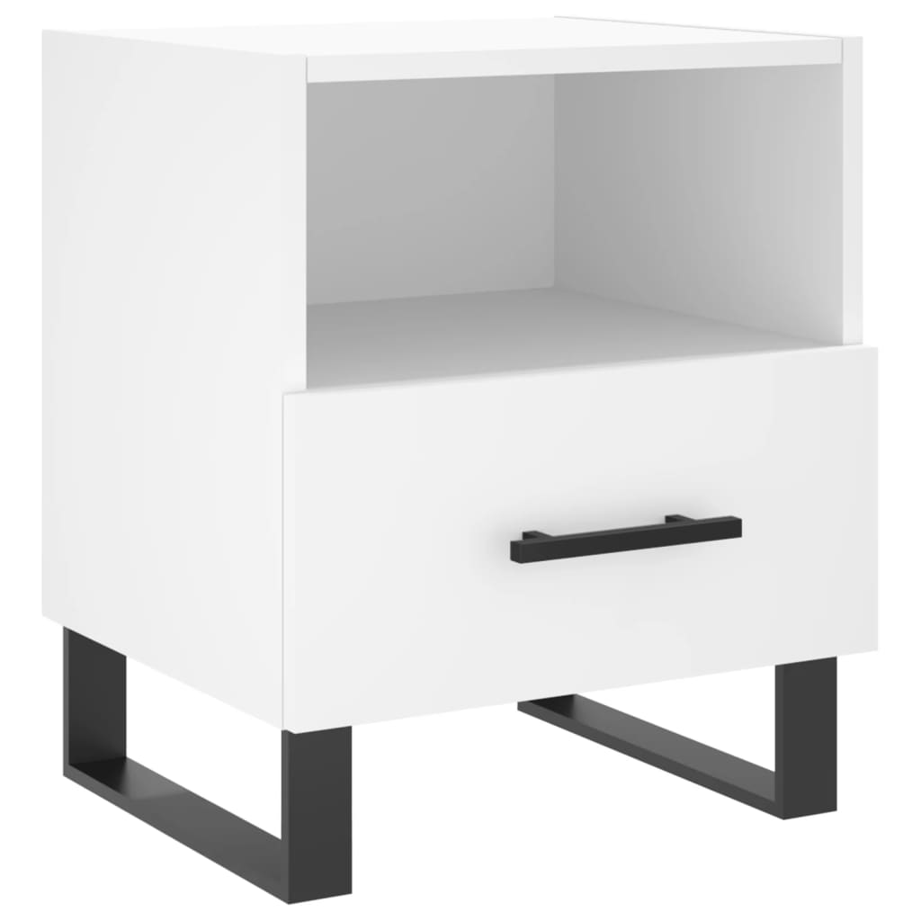 Tables de chevet 2 pcs blanc 40x35x47,5 cm bois d’ingénierie - XIOS