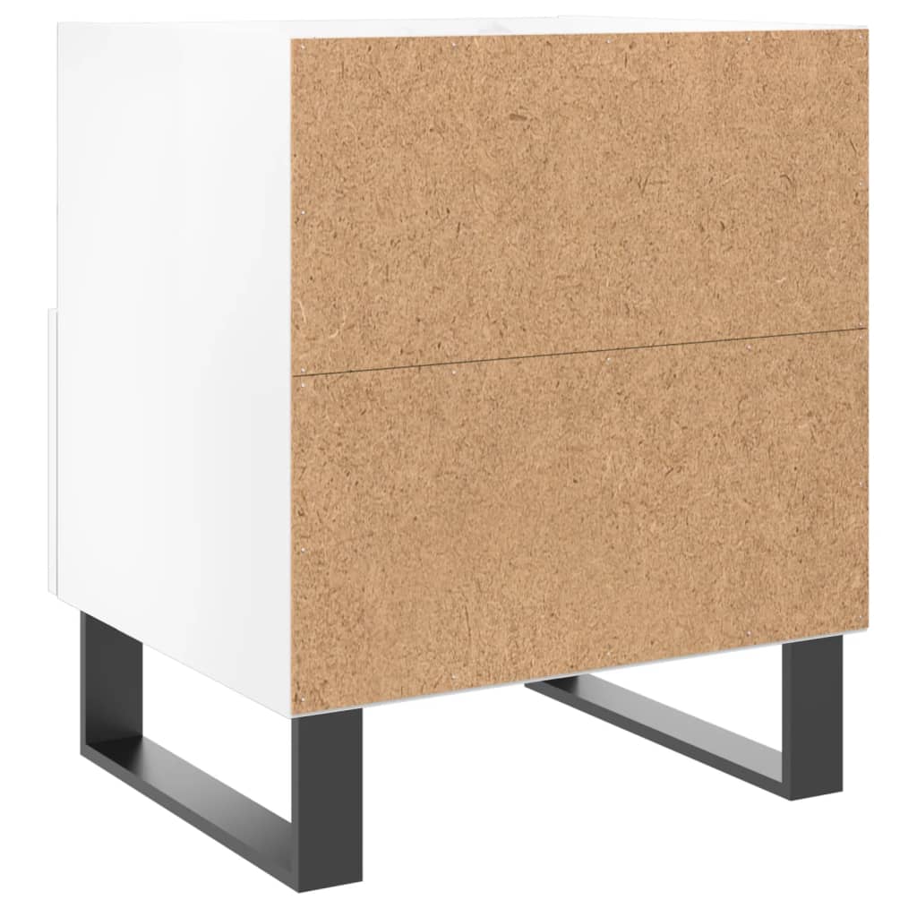 Tables de chevet 2 pcs blanc brillant 40x35x47,5 cm - XIOS