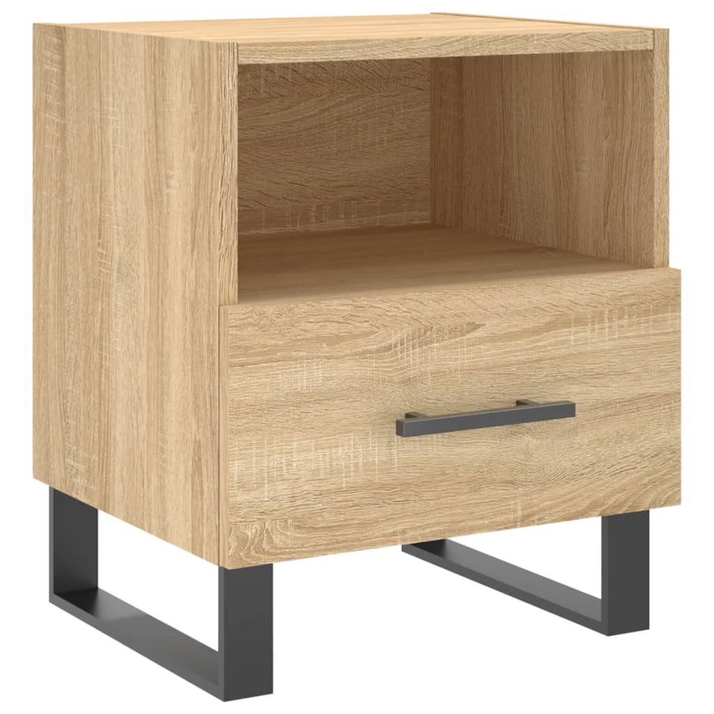 Table de chevet chêne sonoma 40x35x47,5 cm bois d’ingénierie