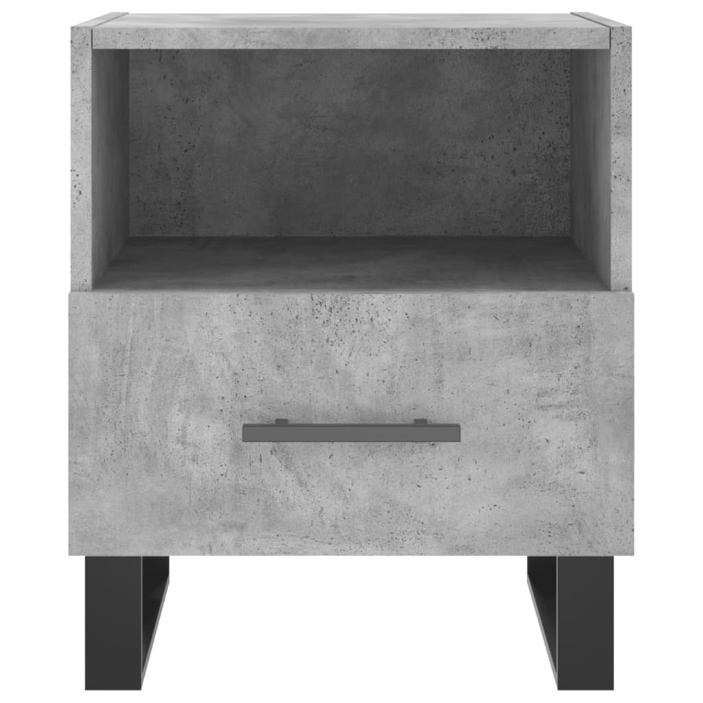 Table de chevet gris béton 40x35x47,5 cm bois d’ingénierie - XIOS