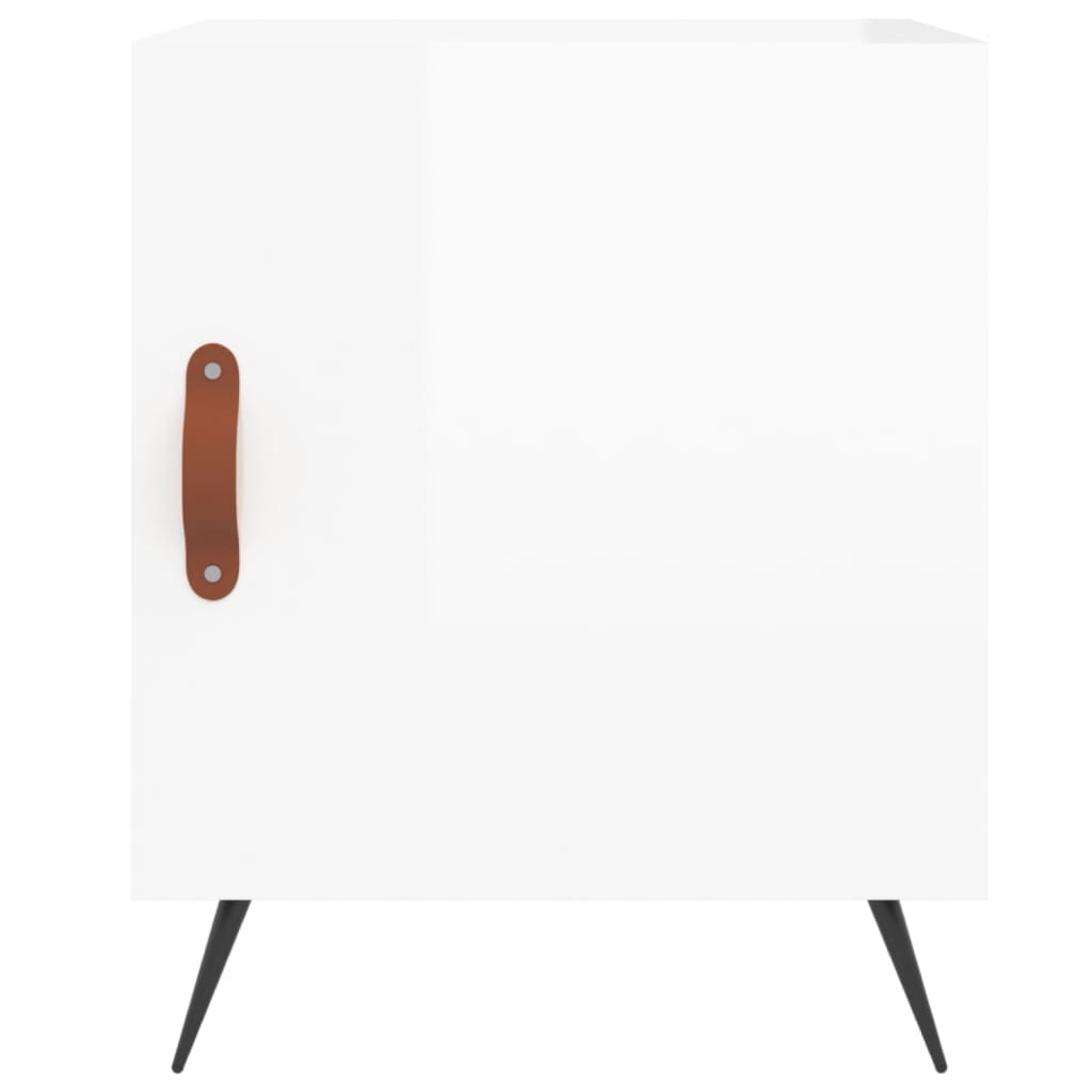 Tables de chevet 2 pcs blanc brillant 40x40x50 cm - XIOS