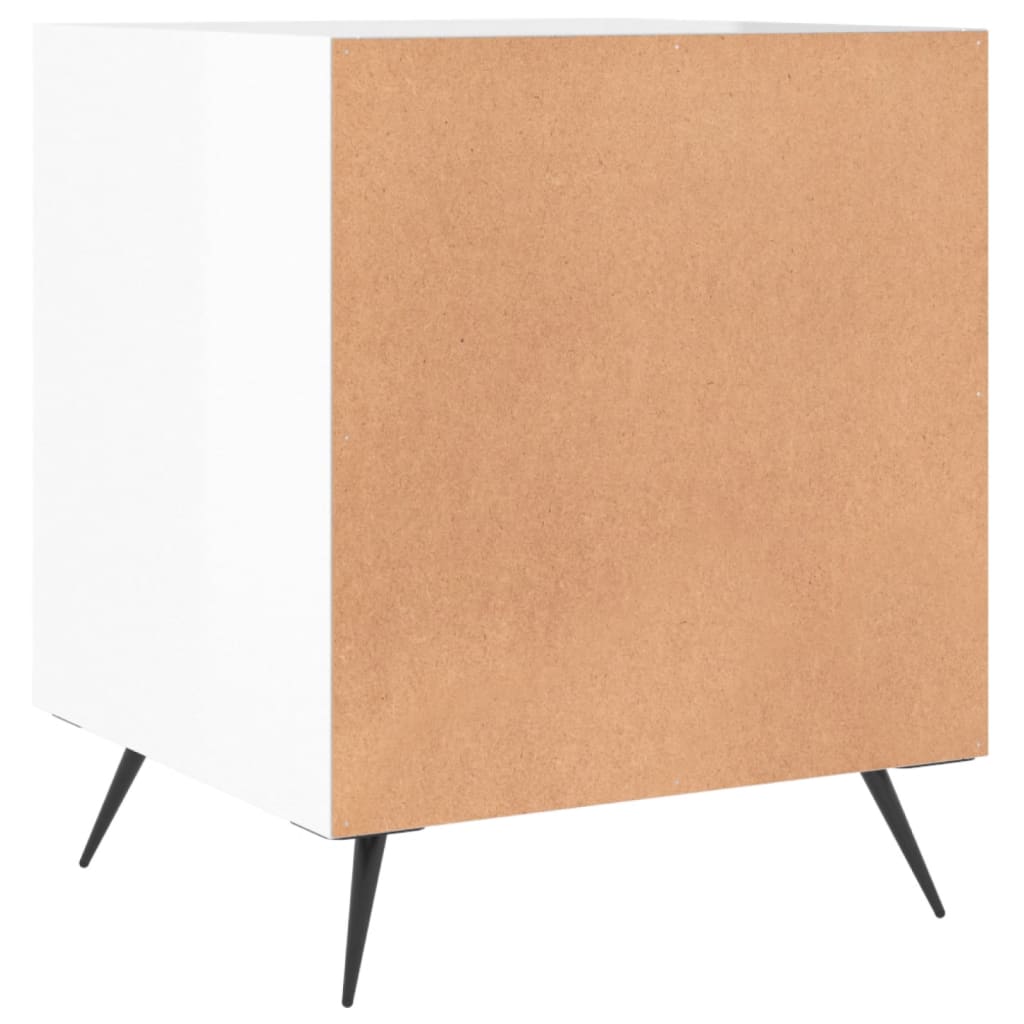 Tables de chevet 2 pcs blanc brillant 40x40x50 cm - XIOS