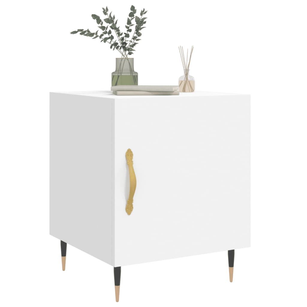 Tables de chevet 2 pcs blanc 40x40x50 cm bois d’ingénierie - XIOS