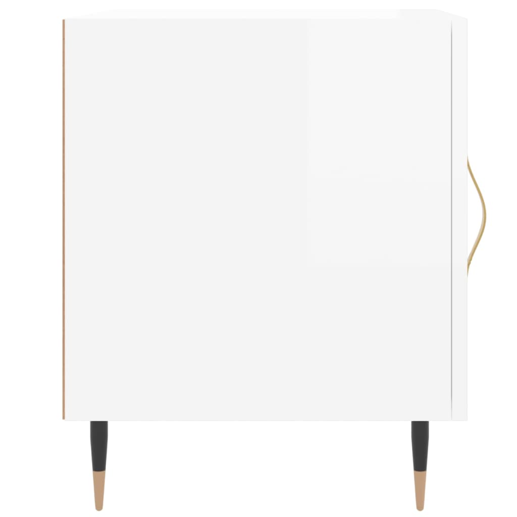 Tables de chevet 2 pcs blanc brillant 40x40x50 cm - XIOS