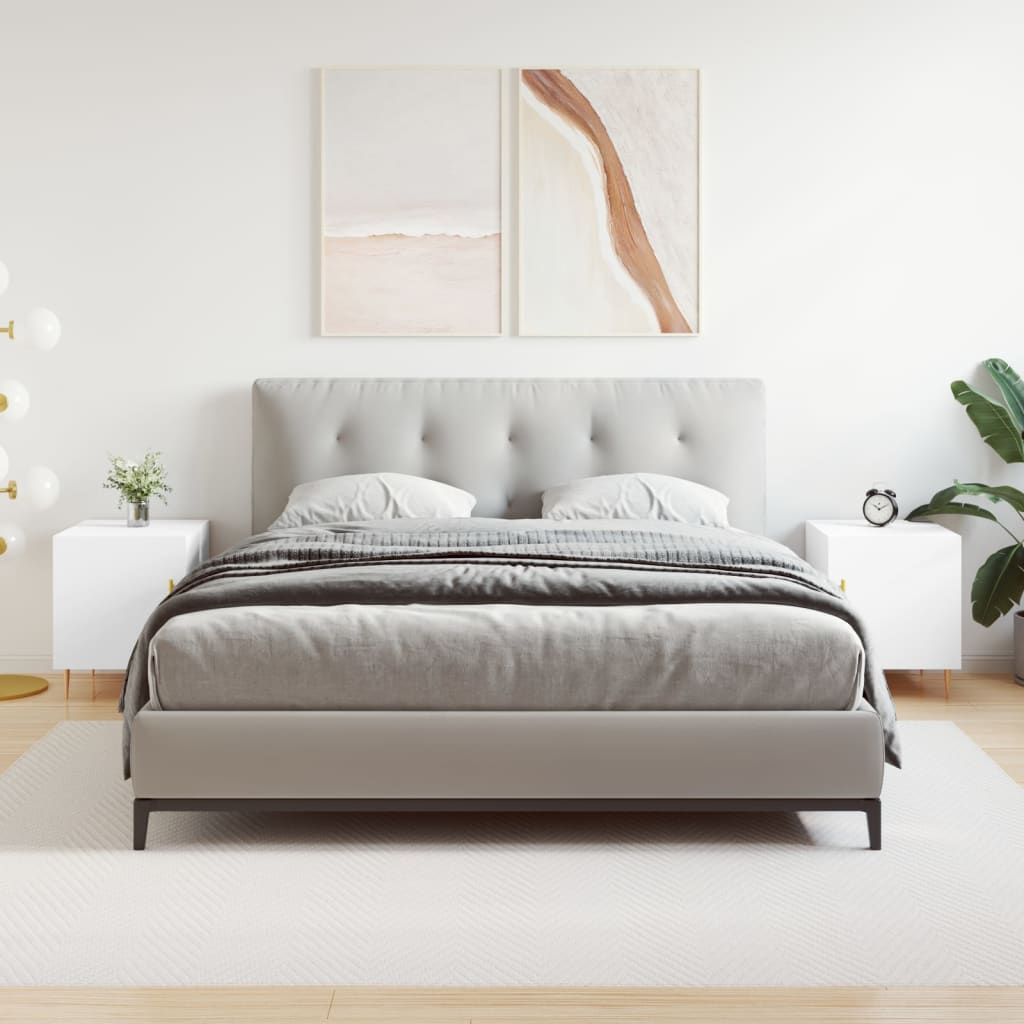 Tables de chevet 2 pcs blanc 40x40x50 cm bois d’ingénierie - XIOS