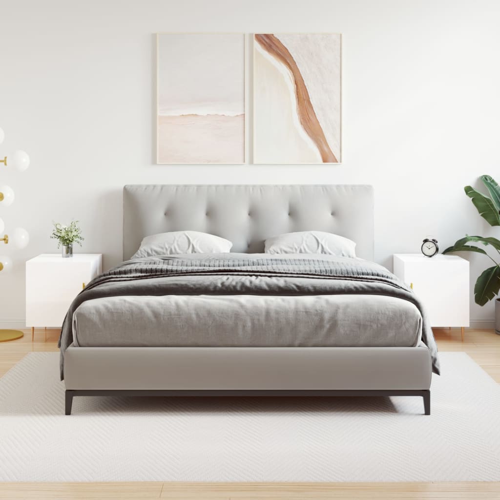 Tables de chevet 2 pcs blanc brillant 40x40x50 cm - XIOS