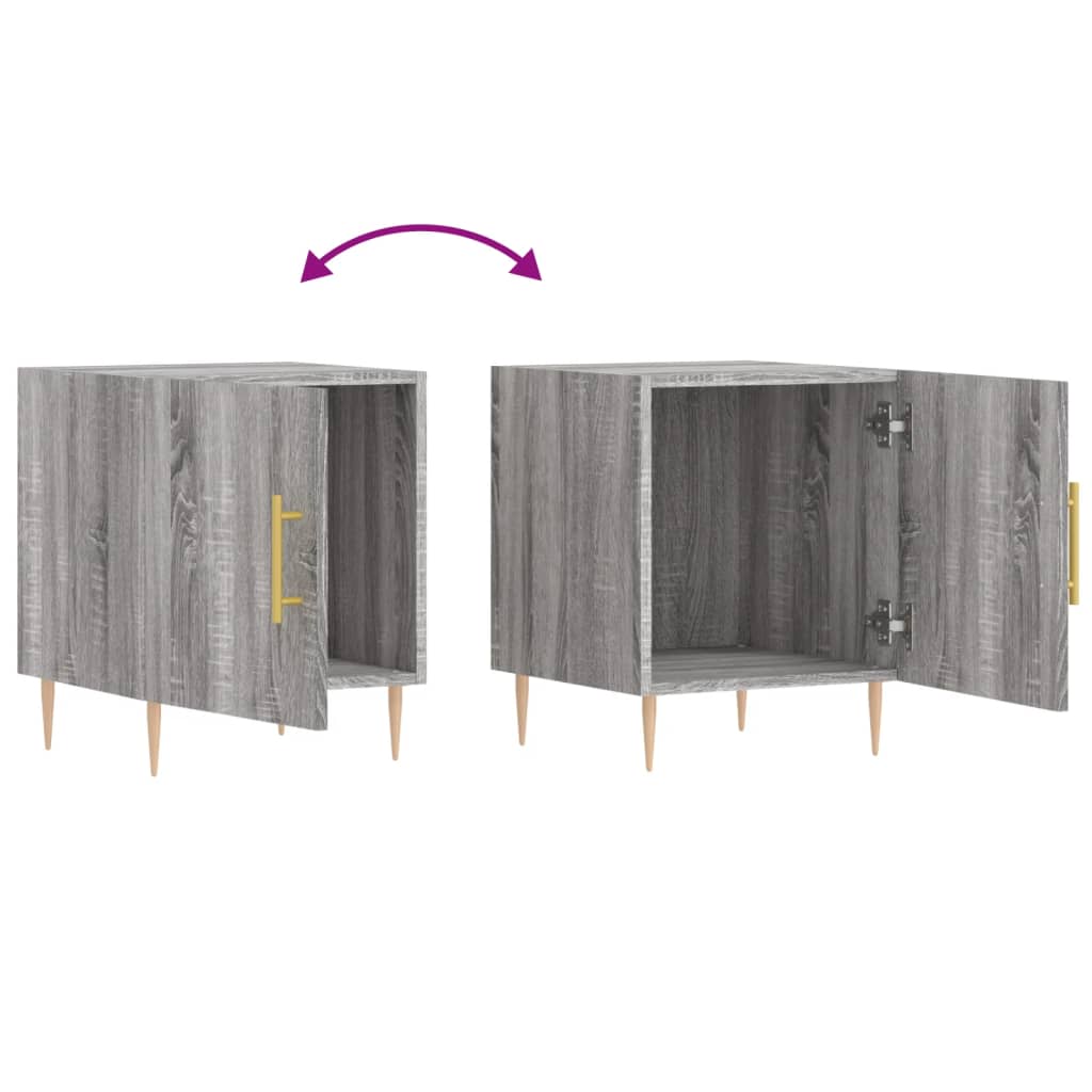 Table de chevet sonoma gris 40x40x50 cm bois d'ingénierie - XIOS