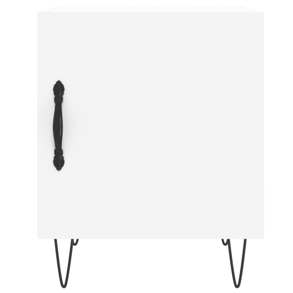 Table de chevet blanc 40x40x50 cm bois d’ingénierie - XIOS