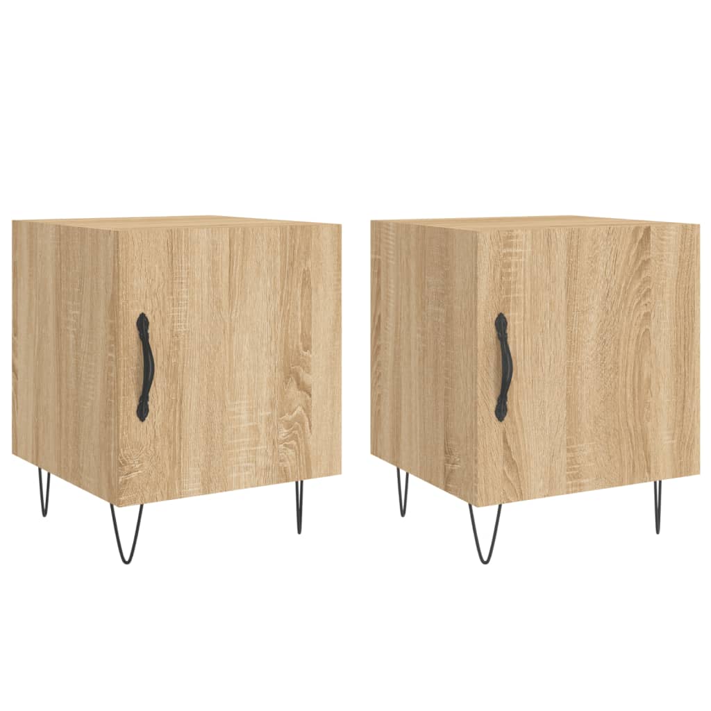 Tables de chevet 2 pcs chêne sonoma 40x40x50 cm bois ingénierie - XIOS