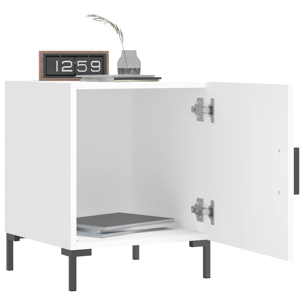 Tables de chevet 2 pcs blanc 40x40x50 cm bois d’ingénierie - XIOS