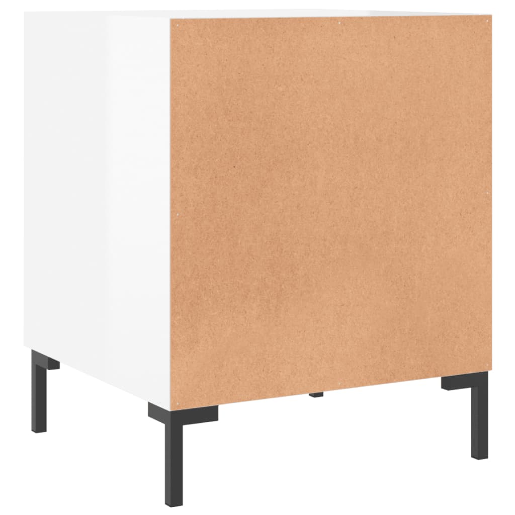 Tables de chevet 2 pcs blanc brillant 40x40x50 cm - XIOS