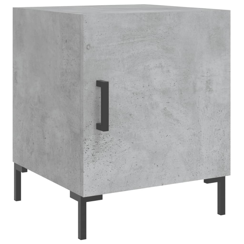 Table de chevet gris béton 40x40x50 cm bois d’ingénierie - XIOS