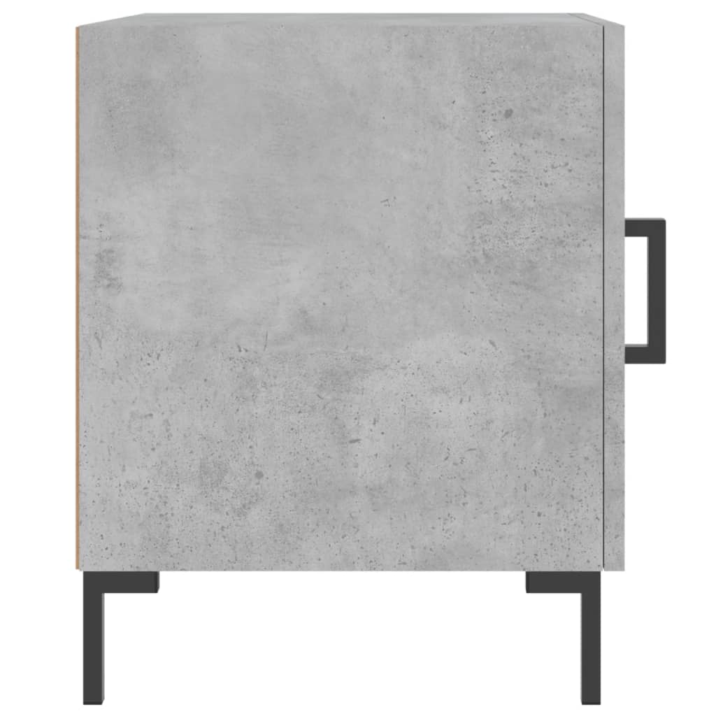 Table de chevet gris béton 40x40x50 cm bois d’ingénierie - XIOS
