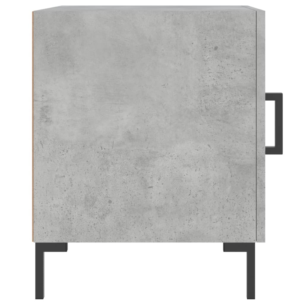 Tables de chevet 2 pcs gris béton 40x40x50 cm bois d’ingénierie - XIOS