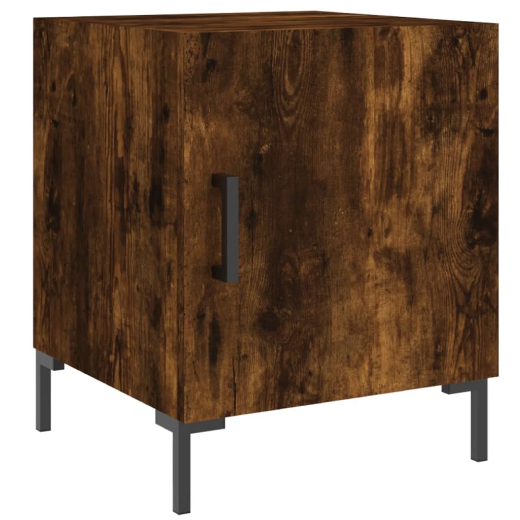 Tables de chevet 2 pcs chêne fumé 40x40x50 cm bois d'ingénierie - XIOS