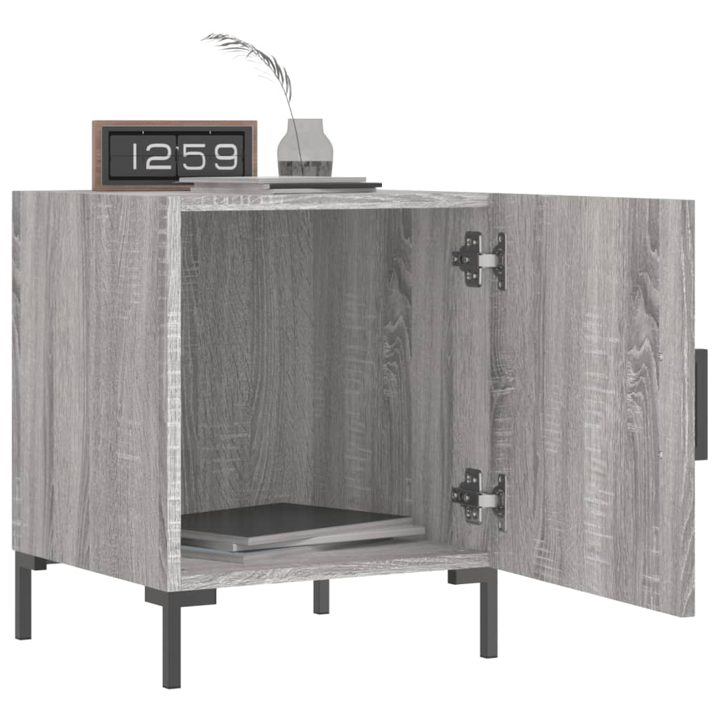 Tables de chevet 2 pcs sonoma gris 40x40x50cm bois d'ingénierie - XIOS