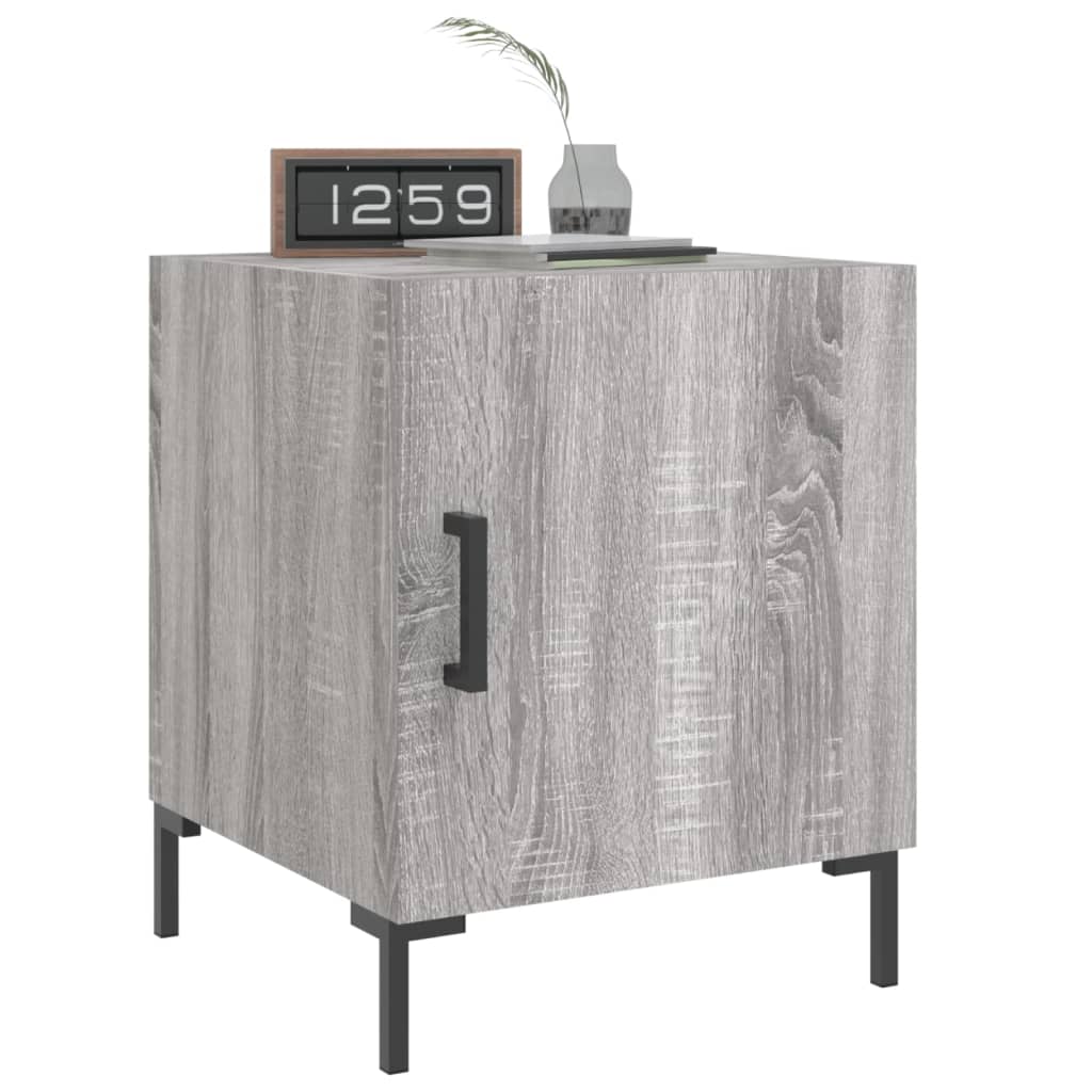 Tables de chevet 2 pcs sonoma gris 40x40x50cm bois d'ingénierie - XIOS