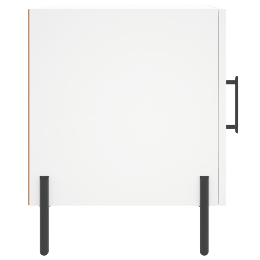 Table de chevet blanc 40x40x50 cm bois d’ingénierie - XIOS