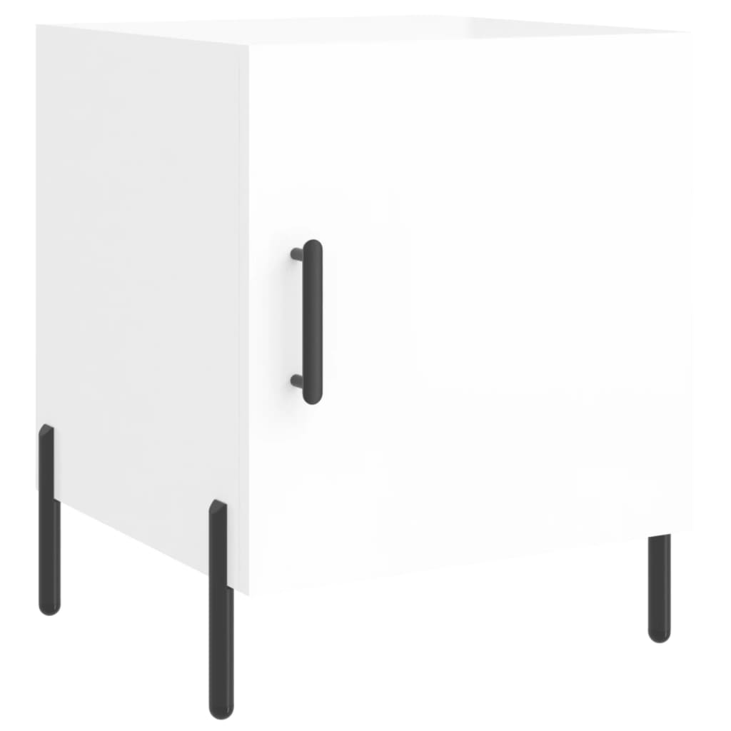 Tables de chevet 2 pcs blanc brillant 40x40x50 cm - XIOS