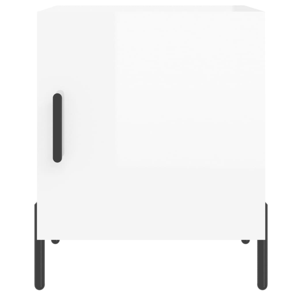 Tables de chevet 2 pcs blanc brillant 40x40x50 cm - XIOS
