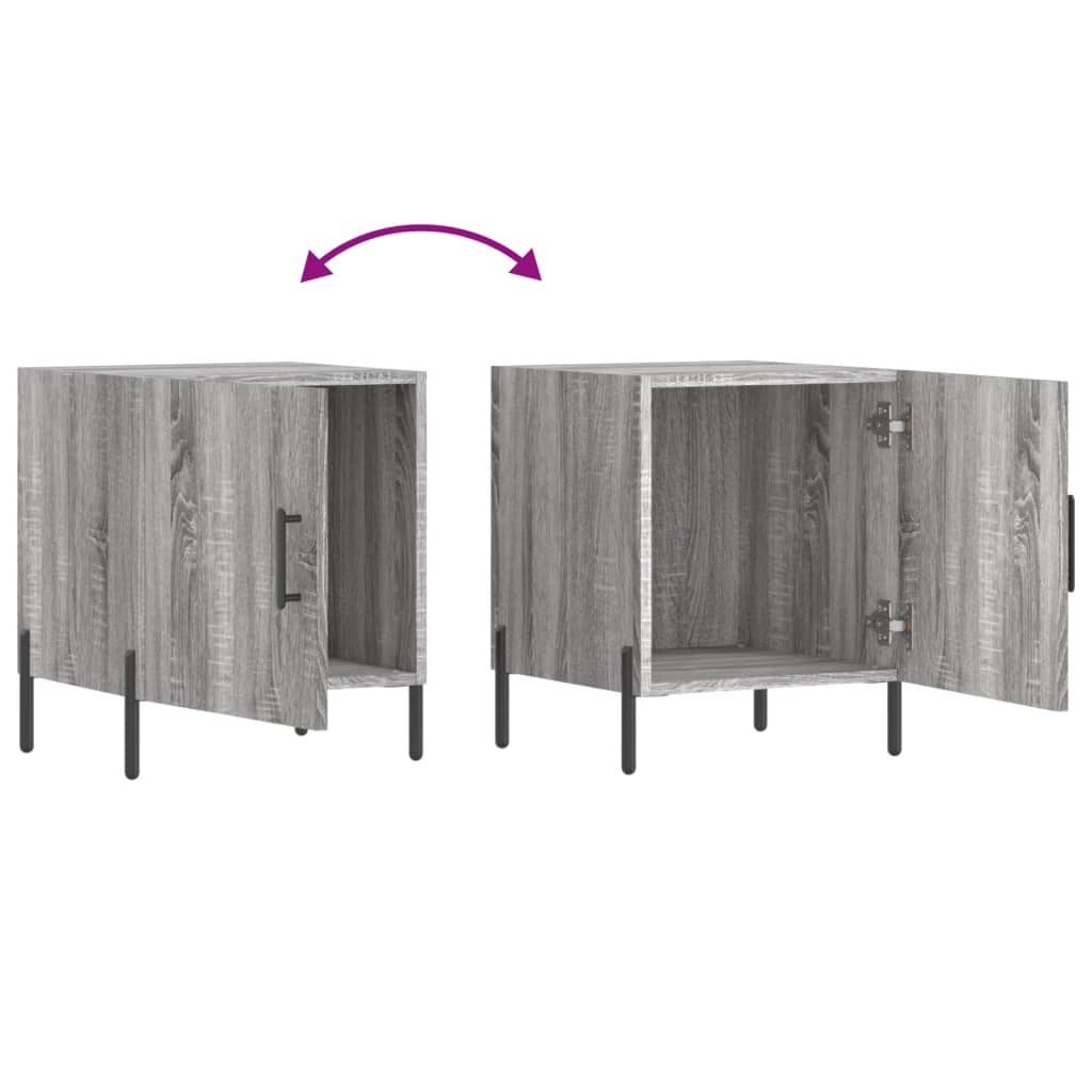 Table de chevet sonoma gris 40x40x50 cm bois d'ingénierie - XIOS