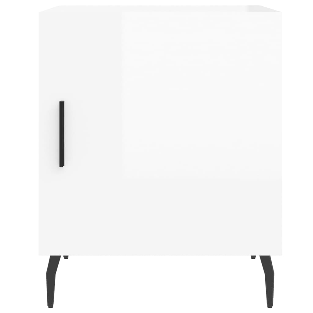 Tables de chevet 2 pcs blanc brillant 40x40x50 cm - XIOS