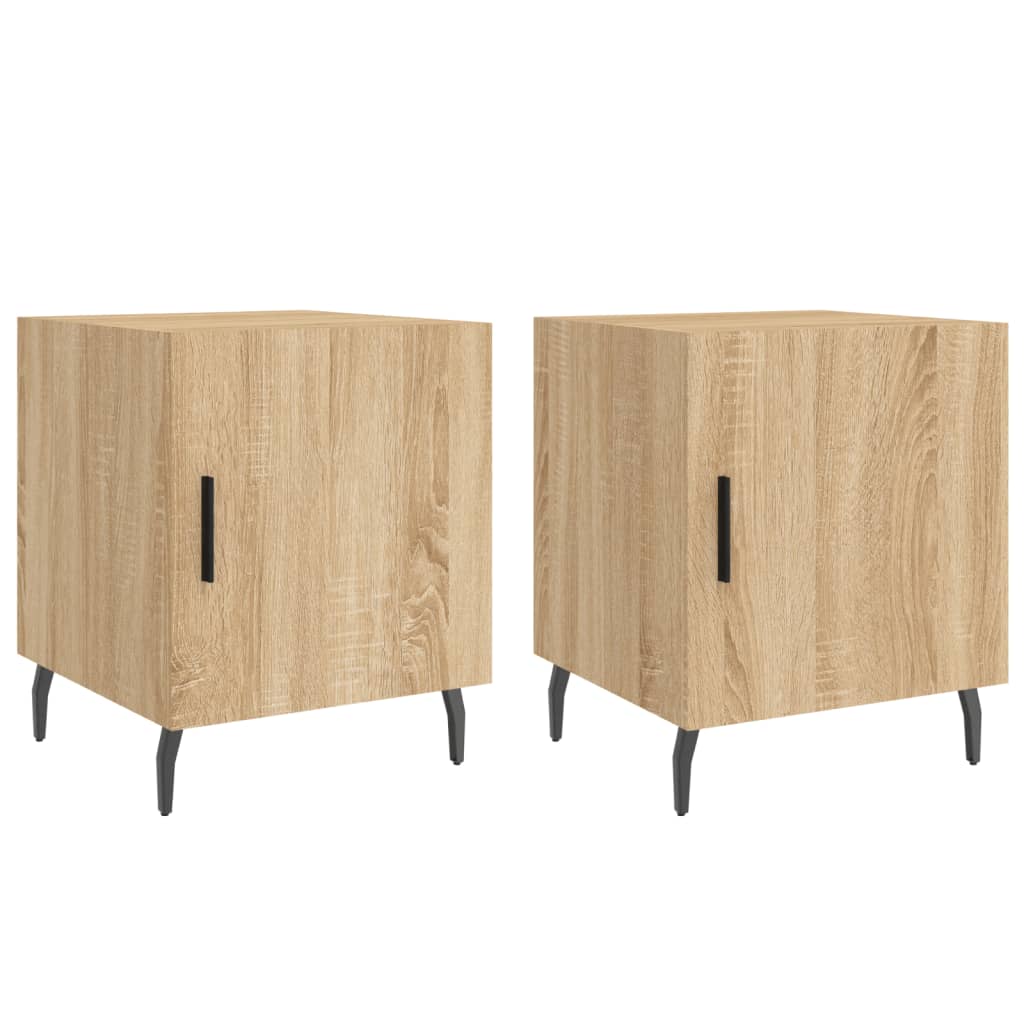 Tables de chevet 2 pcs chêne sonoma 40x40x50 cm bois ingénierie - XIOS
