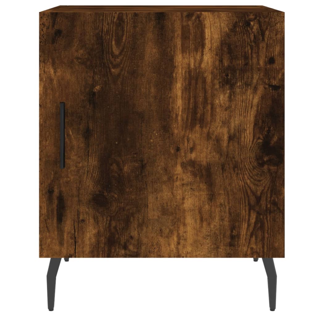 Table de chevet chêne fumé 40x40x50 cm bois d'ingénierie - XIOS