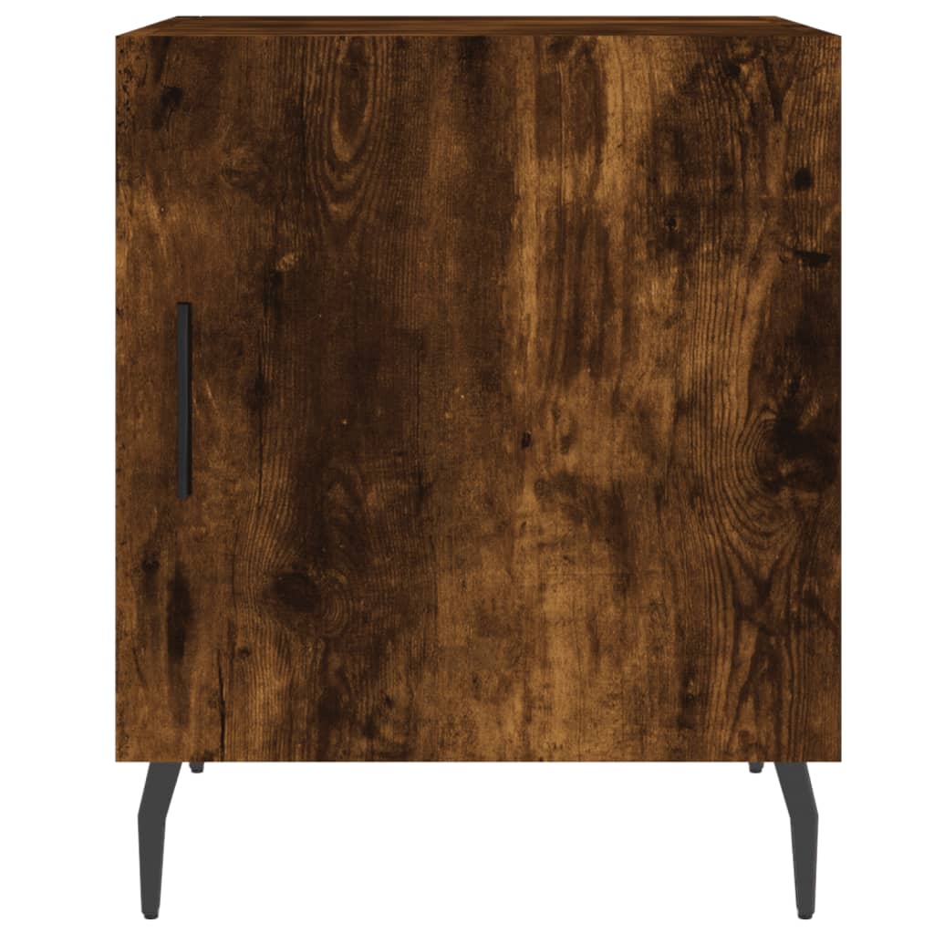 Tables de chevet 2 pcs chêne fumé 40x40x50 cm bois d'ingénierie - XIOS