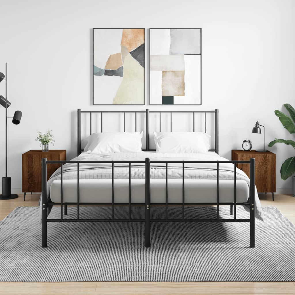 Tables de chevet 2pcs chêne marron 40x40x50cm bois d'ingénierie - XIOS