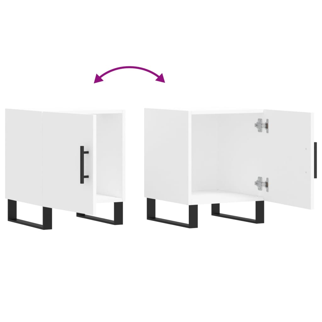 Tables de chevet 2 pcs blanc 40x40x50 cm bois d’ingénierie - XIOS