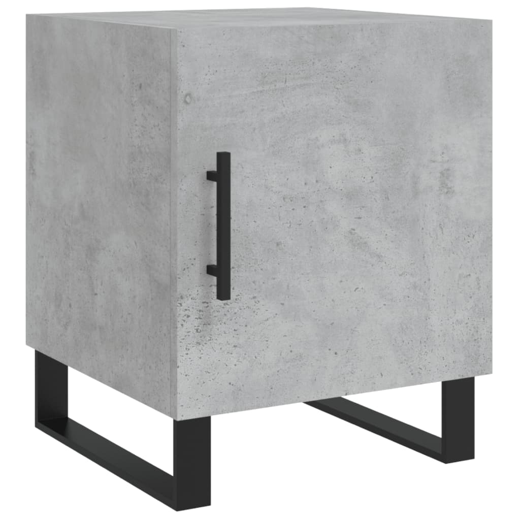 Tables de chevet 2 pcs gris béton 40x40x50 cm bois d’ingénierie - XIOS