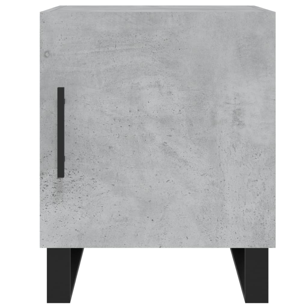 Tables de chevet 2 pcs gris béton 40x40x50 cm bois d’ingénierie - XIOS