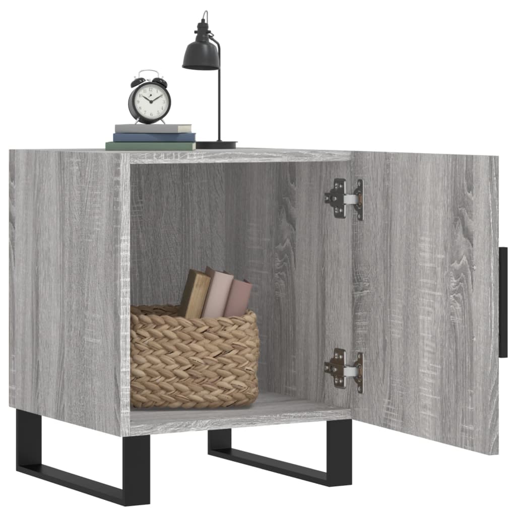 Tables de chevet 2 pcs sonoma gris 40x40x50cm bois d'ingénierie - XIOS