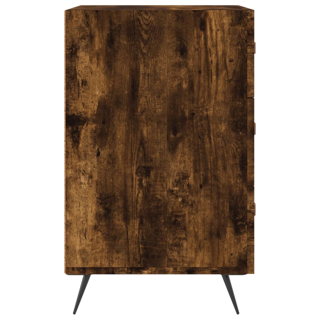 Table de chevet chêne fumé 40x40x66 cm bois d'ingénierie - XIOS