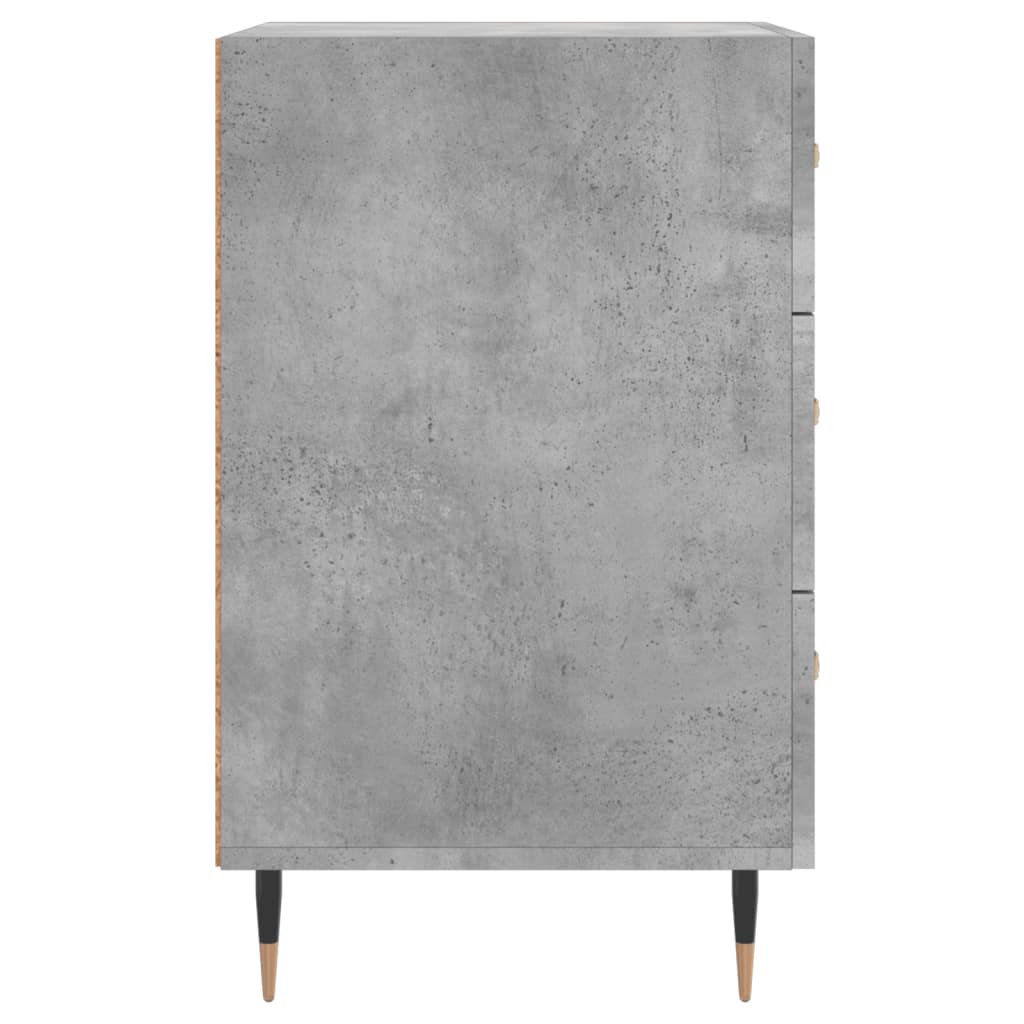Table de chevet gris béton 40x40x66 cm bois d'ingénierie - XIOS