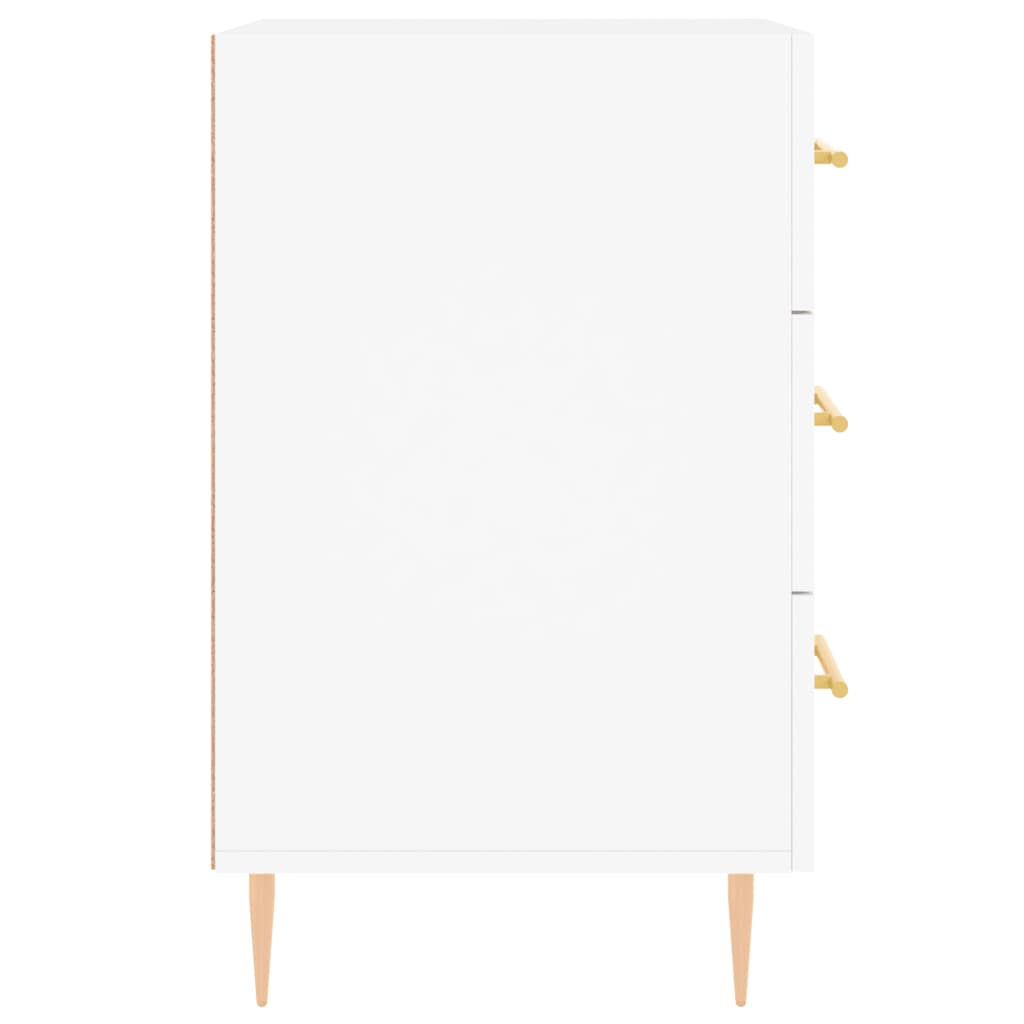 Table de chevet blanc 40x40x66 cm bois d'ingénierie - XIOS