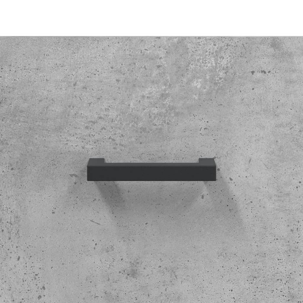 Table de chevet gris béton 40x40x66 cm bois d'ingénierie - XIOS