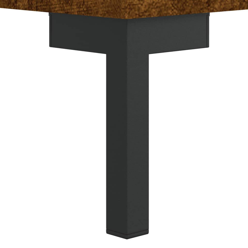 Table de chevet chêne fumé 40x40x66 cm bois d'ingénierie - XIOS