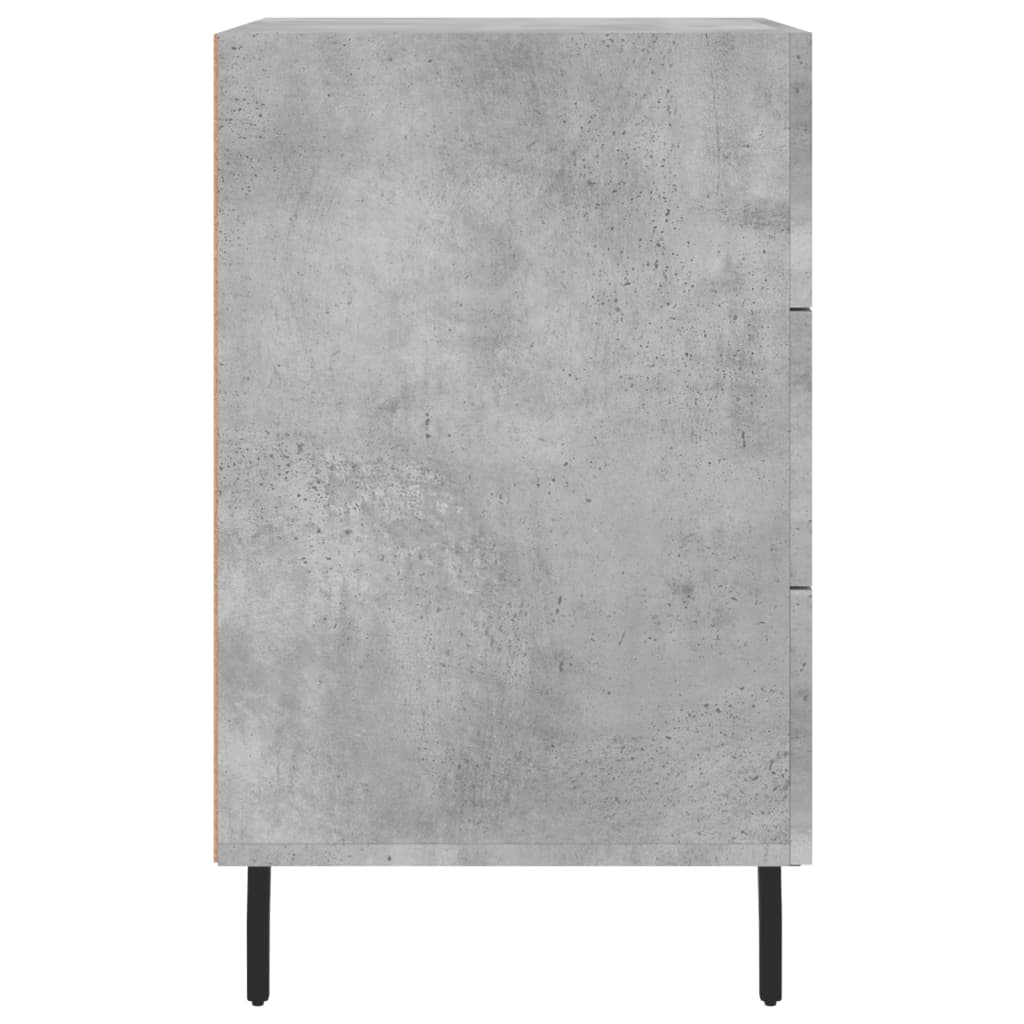 Table de chevet gris béton 40x40x66 cm bois d'ingénierie - XIOS