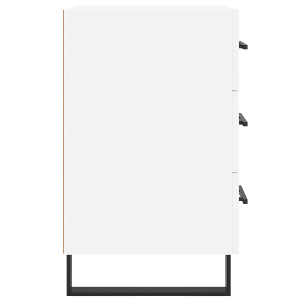 Table de chevet blanc 40x40x66 cm bois d'ingénierie - XIOS