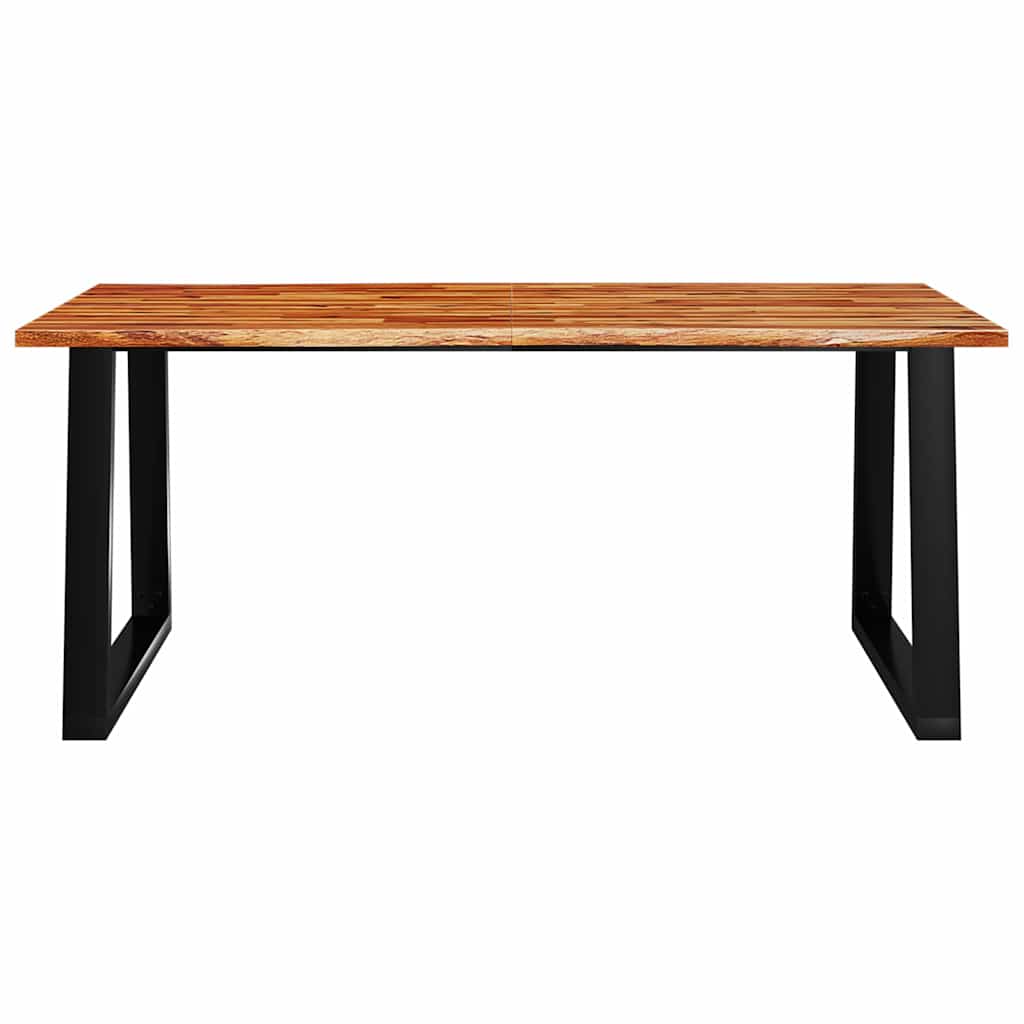Table à manger 180x90x75 cm bois d'acacia solide à bord vif - XIOS