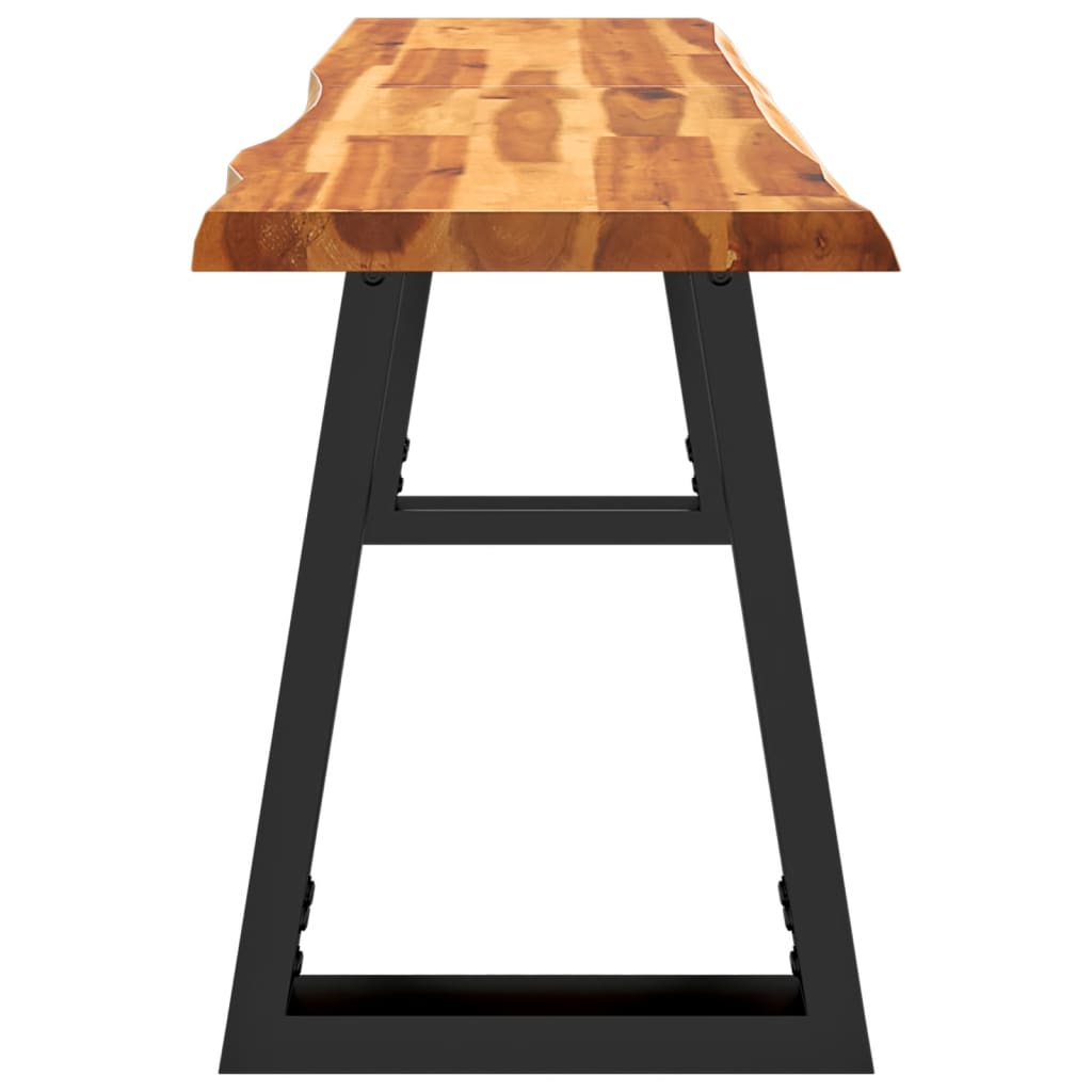 Banc avec bord vivant 140 cm bois d'acacia massif - XIOS