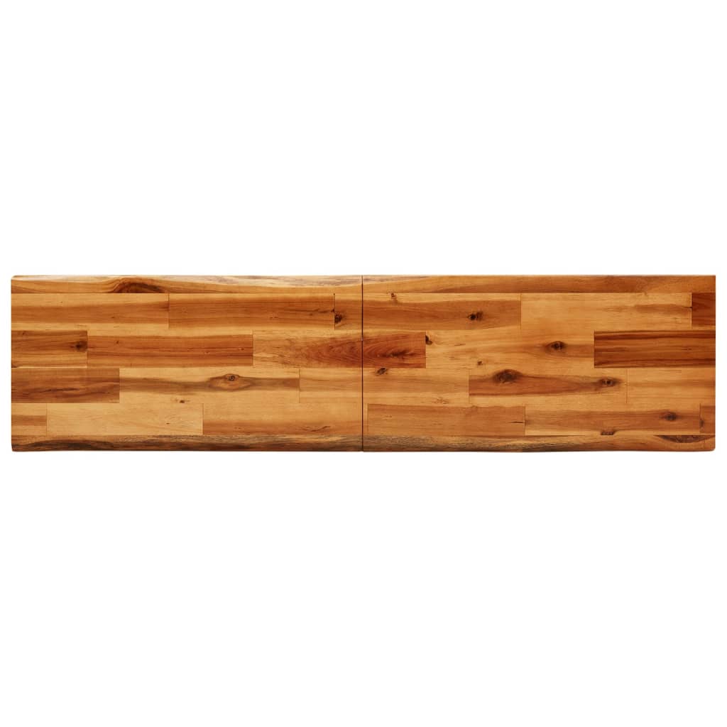 Banc avec bord vivant 140 cm bois d'acacia massif - XIOS