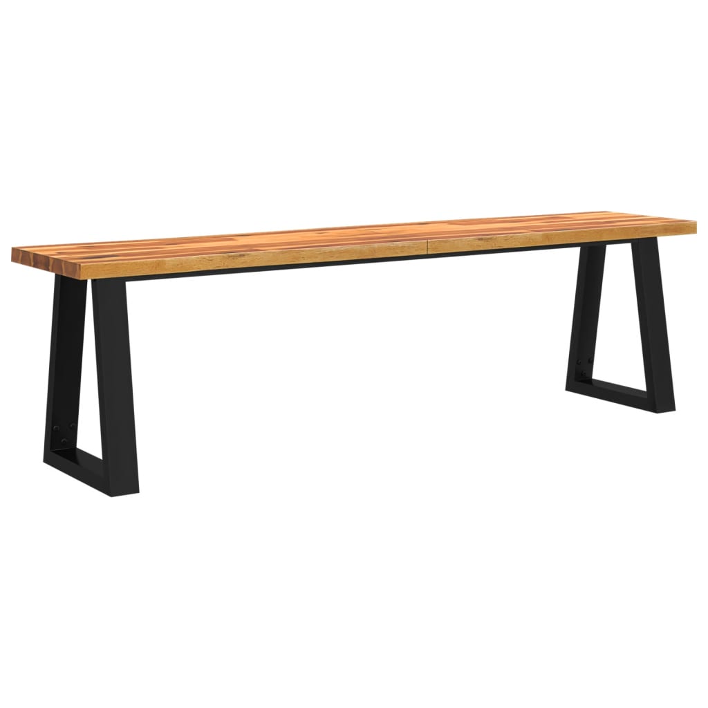 Banc avec bord vivant 160 cm bois d'acacia massif - XIOS
